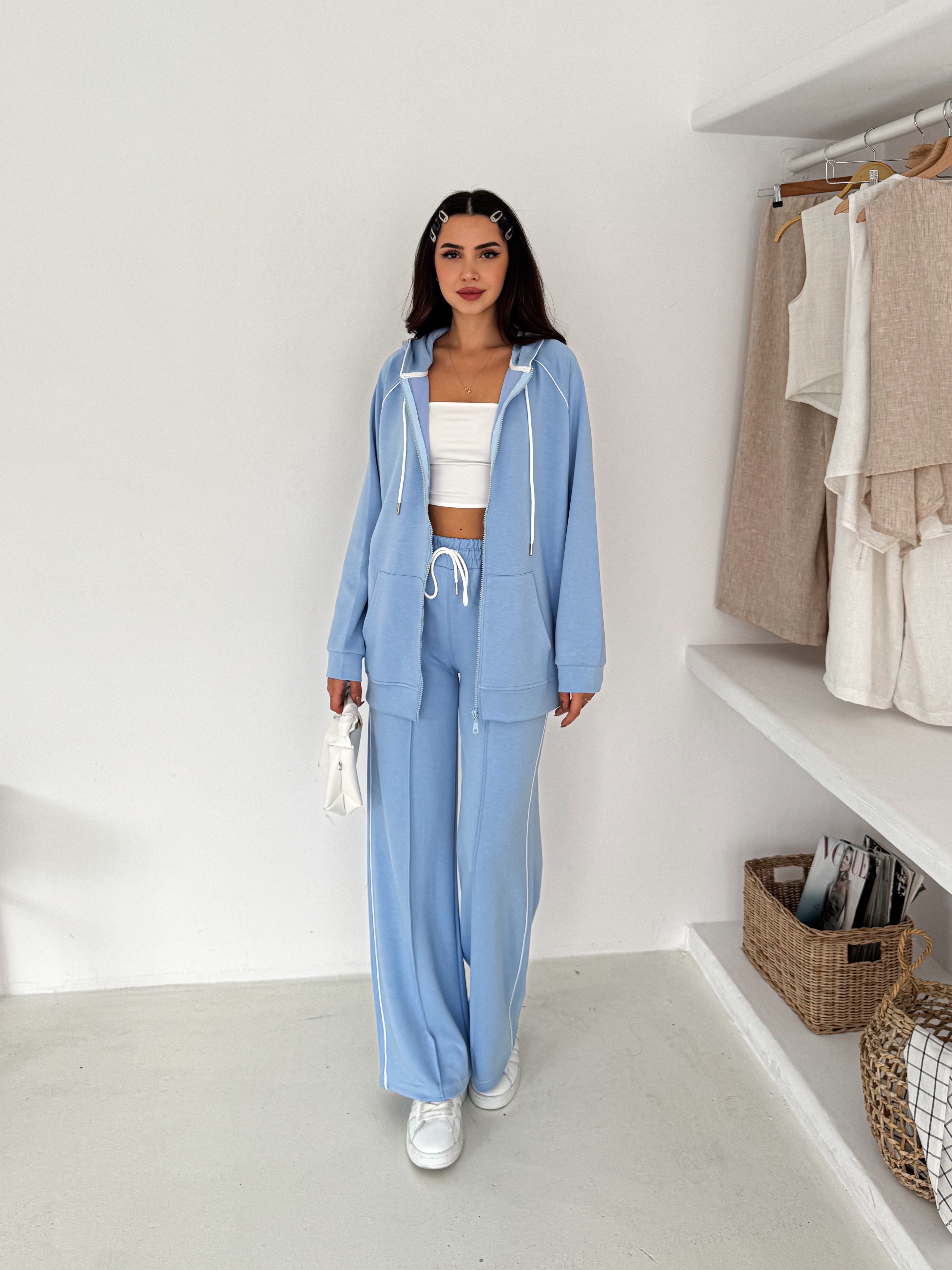 KAPÜŞONLU CEKET MODAL KUMAŞ TAKIM